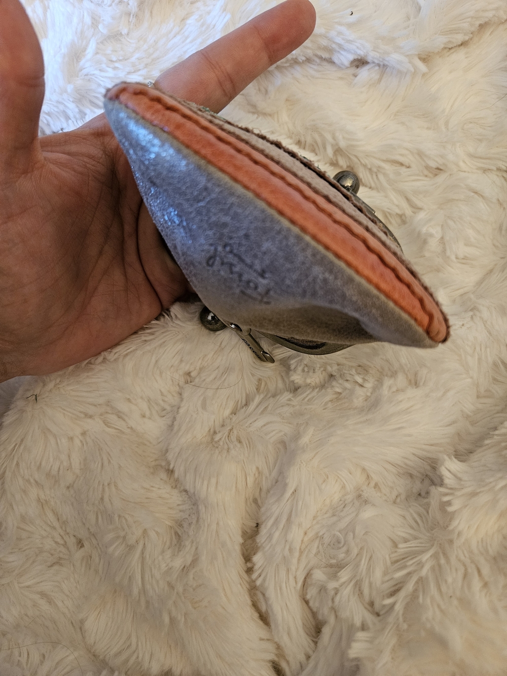 Fossil✨️Striped Suede Coin Purse - Picture 4 of 7